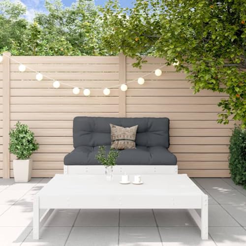 Myheimly 2-TLG. Garten-Lounge-Set Weiß Massivholz Kiefer von Myheimly