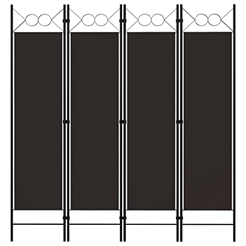 Myheimly 4-TLG. Raumteiler Klappbar Freistehend Trennwand Paravent Umkleide Sichtschutz Spanische Wand Raumtrenner Braun 160 x 180 cm von Myheimly
