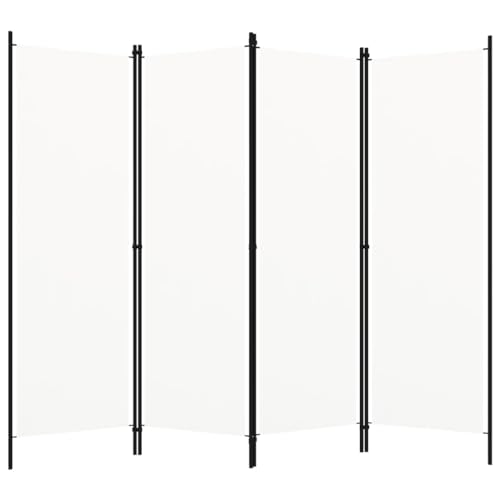 Myheimly 4-TLG. Raumteiler Klappbar Freistehend Trennwand Paravent Umkleide Sichtschutz Spanische Wand Raumtrenner Weiß 200x180 cm von Myheimly