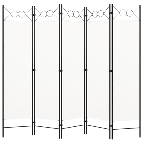 Myheimly 5-TLG. Raumteiler Klappbar Freistehend Trennwand Paravent Umkleide Sichtschutz Spanische Wand Raumtrenner Weiß 200x180 cm Myheimly 5-TLG. Raumteiler Klappbar Freistehend Trennwand Paravent Umkleide Sichtschutz Spanische Wand Raumtrenner Weiß 200x180 cm von Myheimly