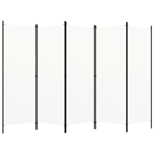 Myheimly 5-TLG. Raumteiler Klappbar Freistehend Trennwand Paravent Umkleide Sichtschutz Spanische Wand Raumtrenner Weiß 250x180 cm von Myheimly