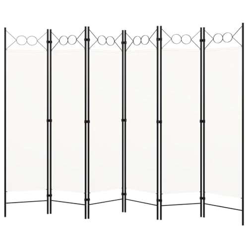Myheimly 6-TLG. Raumteiler Klappbar Freistehend Trennwand Paravent Umkleide Sichtschutz Spanische Wand Raumtrenner Weiß 240x180 cm von Myheimly