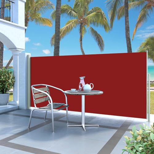 Myheimly Ausziehbare Seitenmarkise 140x300 cm Rot von Myheimly