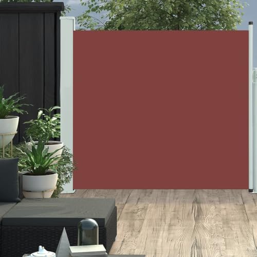 Myheimly Ausziehbare Seitenmarkise Sonnenschutz Sichtschutz Windschutz Seitenrollo Markise Seitenwandmarkise Balkon Garten Terrasse 170×300 cm Braun von Myheimly