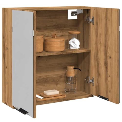 Myheimly Bad-Spiegelschrank 64x20x66,5 cm Holzwerkstoff,Badezimmer-Wandschrank mit Spiegel, Bad-Wandschrank mit Spiegel Eiche handwerklich Myheimly Bad-Spiegelschrank 64x20x66,5 cm Holzwerkstoff,Badezimmer-Wandschrank mit Spiegel, Bad-Wandschrank mit Spiegel Eiche handwerklich von Myheimly