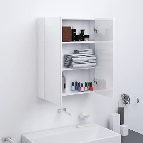 Myheimly Bad Spiegelschrank Badezimmerspiegel Badschrank Badspiegel Spiegel Badezimmerschrank Hängeschrank Wandschrank 60x15x75cm MDF Glänzendes Hochglanz-Weiß Myheimly Bad Spiegelschrank Badezimmerspiegel Badschrank Badspiegel Spiegel Badezimmerschrank Hängeschrank Wandschrank 60x15x75cm MDF Glänzendes Hochglanz-Weiß von Myheimly