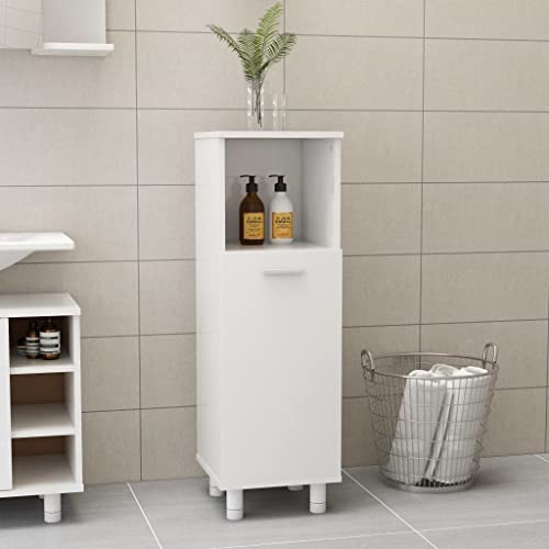 Myheimly Badezimmerschrank Hochglanz-Weiß 30x30x95 cm Holzwerkstoff Myheimly Badezimmerschrank Hochglanz-Weiß 30x30x95 cm Holzwerkstoff von Myheimly