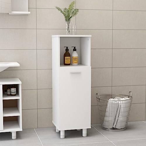 Myheimly Badezimmerschrank Weiß 30x30x95 cm Holzwerkstoff Myheimly Badezimmerschrank Weiß 30x30x95 cm Holzwerkstoff von Myheimly