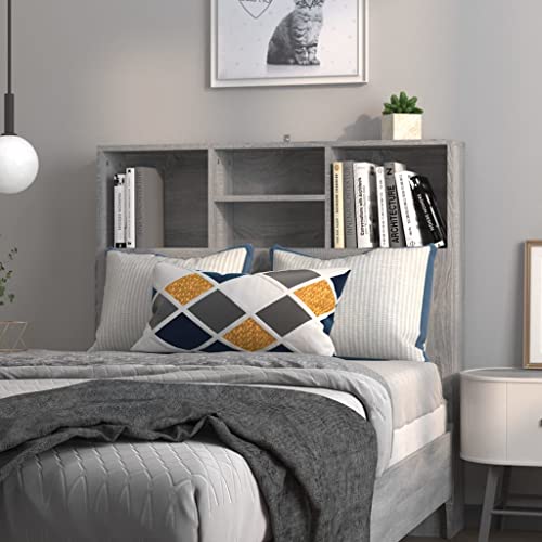 Myheimly Bett Kopfteil mit Ablagen Wand Kopfteil Bücherregal Betthaupt Bettkopfteil Schlafzimmer Grau Sonoma, 100 x 19 x 103.5 cm Myheimly Bett Kopfteil mit Ablagen Wand Kopfteil Bücherregal Betthaupt Bettkopfteil Schlafzimmer Grau Sonoma, 100 x 19 x 103.5 cm von Myheimly