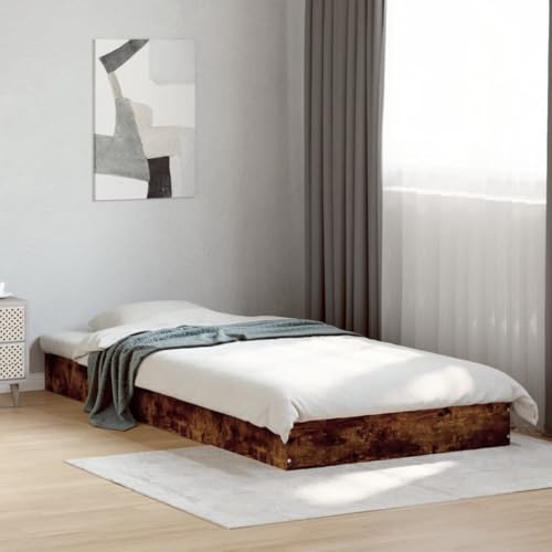 Myheimly Bettgestell ohne Matratze Räuchereiche 90x200 cm Holzwerkstoff von Myheimly