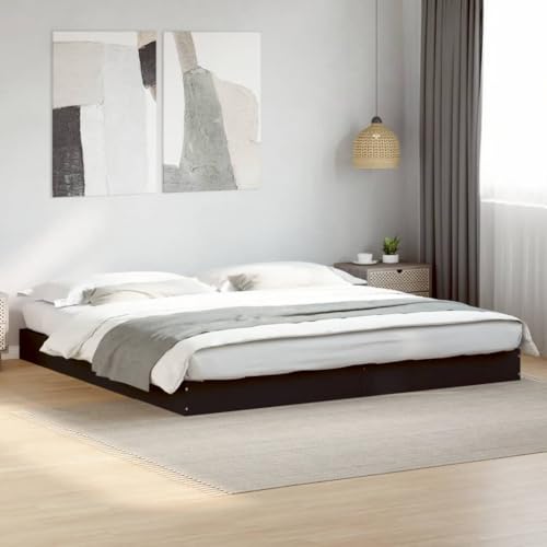 Myheimly Bettgestell ohne Matratze Schwarz 180x200 cm Holzwerkstoff von Myheimly