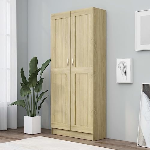 Myheimly Bücherschrank Sonoma-Eiche 82,5x30,5x185,5 cm Holzwerkstoff von Myheimly