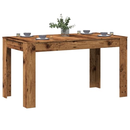 Myheimly Esstisch mit simplen Linien Küchentisch Esszimmertisch Speisetisch Tisch Esszimmer Küche Esszimmermöbel 140x74,5x76cm Holzwerkstoff Altholz von Myheimly