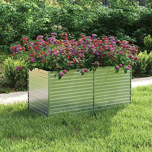 Myheimly Garten Hochbeet Pflanzkasten Pflanzbeet Gemüsebeet Blumenbeet Blumenkasten Frühbeet Gartenbeet Blumenkübel Pflanzkübel Verzinkter Stahl Silbern 160 x 80 x 77 cm Myheimly Garten Hochbeet Pflanzkasten Pflanzbeet Gemüsebeet Blumenbeet Blumenkasten Frühbeet Gartenbeet Blumenkübel Pflanzkübel Verzinkter Stahl Silbern 160 x 80 x 77 cm von Myheimly