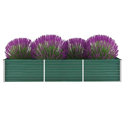 Myheimly Garten-Hochbeet Verzinkter Stahl 240x80x45cm Pflanzbeet Gartenbeet Frühbeet Garten Grün Myheimly Garten-Hochbeet Verzinkter Stahl 240x80x45cm Pflanzbeet Gartenbeet Frühbeet Garten Grün von Myheimly