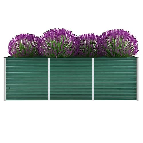 Myheimly Garten-Hochbeet Verzinkter Stahl 240x80x77cm Pflanzbeet Gartenbeet Frühbeet Garten Grün Myheimly Garten-Hochbeet Verzinkter Stahl 240x80x77cm Pflanzbeet Gartenbeet Frühbeet Garten Grün von Myheimly