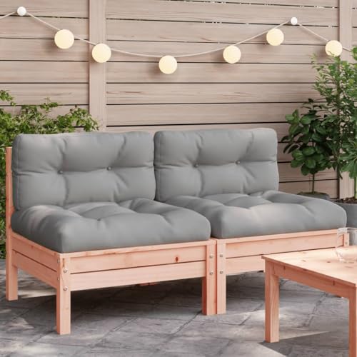 Myheimly Garten Sofa, Gartensofa,Gartencouch Modular,Sofa Couch Gartenmöbel Gartengarnitur, Garten-Sofa-Modul Natürliches Douglasie,2-Sitzer von Myheimly