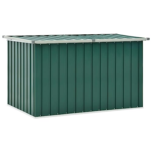Myheimly Gartenbox Auflagenbox Kissenbox Aufbewahrungsbox Truhe Box Gartenmöbel Gartenkasten Gartentruhe Werkzeugkasten Grün,149 x 99 x 93 cm von Myheimly