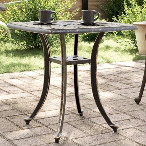 Myheimly Gartentisch Bronzen 53x53x53 cm Aluminiumguss 3033784de von Myheimly