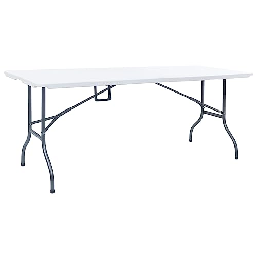 Myheimly Gartentisch Klappbar Weiß 180x72x72 cm HDPE von Myheimly