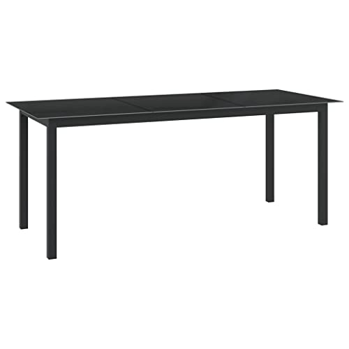 Myheimly Gartentisch Schwarz 190x90x74 cm Aluminium und Glas 3008682de Myheimly Gartentisch Schwarz 190x90x74 cm Aluminium und Glas 3008682de von Myheimly