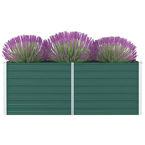 Myheimly Hochbeet 160 x 80 x 45cm Pflanzbeet Gartenbeet Frühbeet Garten Verzinkter Stahl Grün Myheimly Hochbeet 160 x 80 x 45cm Pflanzbeet Gartenbeet Frühbeet Garten Verzinkter Stahl Grün von Myheimly
