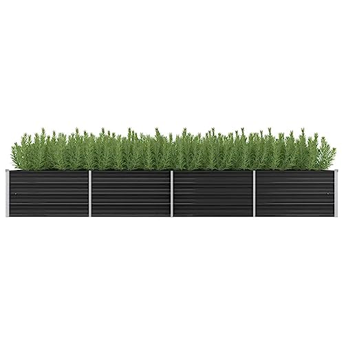 Myheimly Hochbeet Pflanzkübel Pflanzbeet Gemüsebeet Gartenbeet Frühbeet Blumenkasten Pflanzkasten Garten Verzinkter Stahl Anthrazit 320 x 80 x 45 cm Myheimly Hochbeet Pflanzkübel Pflanzbeet Gemüsebeet Gartenbeet Frühbeet Blumenkasten Pflanzkasten Garten Verzinkter Stahl Anthrazit 320 x 80 x 45 cm von Myheimly