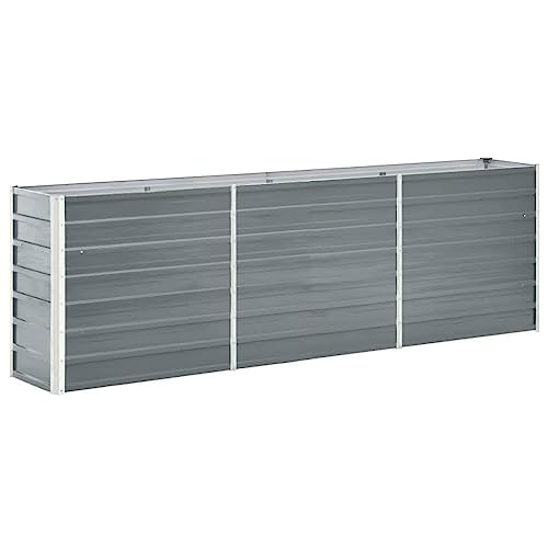 Myheimly Hochbeet Verzinkter Stahl Gartenbeet Pflanzbeet Frühbeet 240x40x77 cm Grau Myheimly Hochbeet Verzinkter Stahl Gartenbeet Pflanzbeet Frühbeet 240x40x77 cm Grau von Myheimly