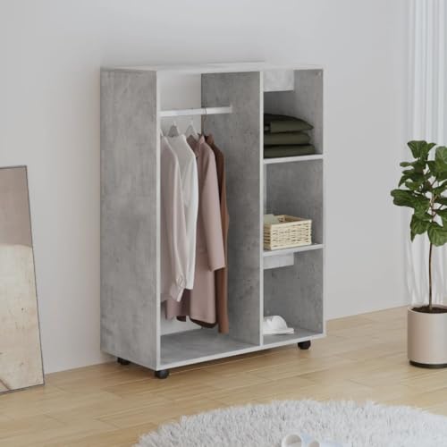 Myheimly Kleiderschrank Betongrau 80x40x110 cm Holzwerkstoff Myheimly Kleiderschrank Betongrau 80x40x110 cm Holzwerkstoff von Myheimly