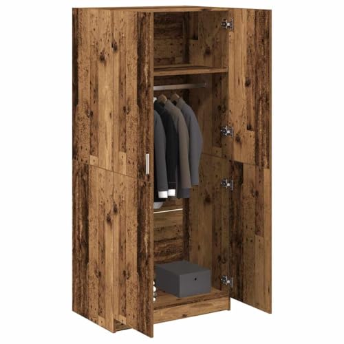 Myheimly Kleiderschrank mit 2 Türen Garderobenschrank Garderobe Schrank Dielenschrank Schlafzimmerschrank Altholz-Optik 80x52x180 cm Holzwerkstoff Myheimly Kleiderschrank mit 2 Türen Garderobenschrank Garderobe Schrank Dielenschrank Schlafzimmerschrank Altholz-Optik 80x52x180 cm Holzwerkstoff von Myheimly