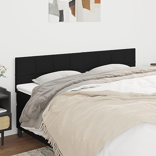 Myheimly Kopfteil, Bettkopfteil mit Holzbeinen, Höhenverstellbar Polsterkopfteil für Bett, Betthaupt Bettzubehör Schlafzimmere 2 STK. Schwarz 100x5x78/88 cm Stoff Modell Niedrig Myheimly Kopfteil, Bettkopfteil mit Holzbeinen, Höhenverstellbar Polsterkopfteil für Bett, Betthaupt Bettzubehör Schlafzimmere 2 STK. Schwarz 100x5x78/88 cm Stoff Modell Niedrig von Myheimly