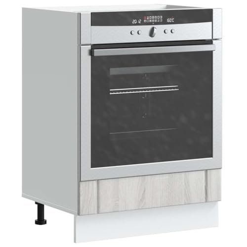 Myheimly Küchenschrank Küchenzeile,Küchenmöbel Einbauküche Schrank,Holzwerkstoff Schrank,Grau Sonoma,Herdumbauschrank 60 cm,60 x 46 x 81.5 cm Myheimly Küchenschrank Küchenzeile,Küchenmöbel Einbauküche Schrank,Holzwerkstoff Schrank,Grau Sonoma,Herdumbauschrank 60 cm,60 x 46 x 81.5 cm von Myheimly