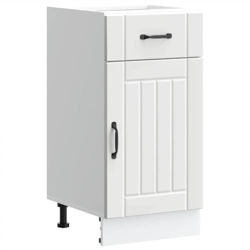 Myheimly Küchenschrank Küchenzeile,Küchenmöbel Einbauküche Schrank,Holzwerkstoff Schrank,Weiß,Kitchen Cabinet,40 x 46 x 81.5 cm von Myheimly