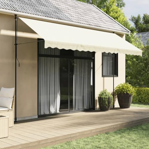 Myheimly Markise, Klemmmarkise Einziehbar, Sonnenmarkise für Balkon Garten Terrasse, Balkonmarkise Einstellbare Höhe,Creme,400 x 150 cm Myheimly Markise, Klemmmarkise Einziehbar, Sonnenmarkise für Balkon Garten Terrasse, Balkonmarkise Einstellbare Höhe,Creme,400 x 150 cm von Myheimly