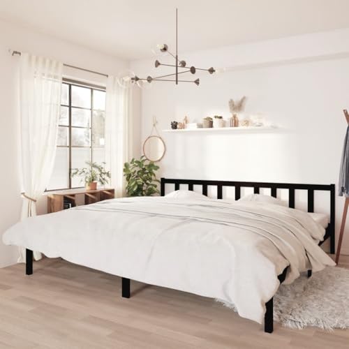 Myheimly Massivholzbett Kiefer Bettgestell Bett Holzbett Einzelbett Futonbett Bettrahmen Schlafzimmerbett Schlafzimmermöbel Schwarz Kiefer 200x200 cm Myheimly Massivholzbett Kiefer Bettgestell Bett Holzbett Einzelbett Futonbett Bettrahmen Schlafzimmerbett Schlafzimmermöbel Schwarz Kiefer 200x200 cm von Myheimly