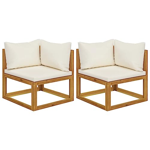 Myheimly Modulare Ecksofas 2 STK. mit Auflagen Cremeweiß von Myheimly