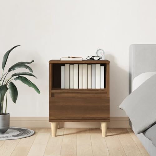 Myheimly Nachttisch Nachttische Nachtschrank Nachtkonsole Telefontisch Braun Eichen-Optik 40x35x50 cm 3017457de von Myheimly