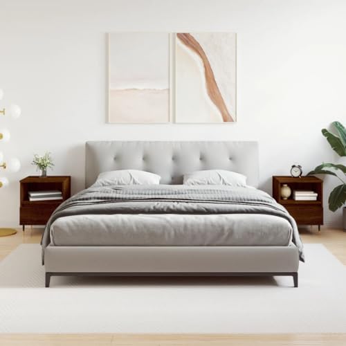 Myheimly Nachttische Nachttisch Nachtschrank Nachtkonsole Telefontisch 2 STK. Braun Eichen-Optik 40x35x50 cm Holzwerkstoff 3031707de von Myheimly