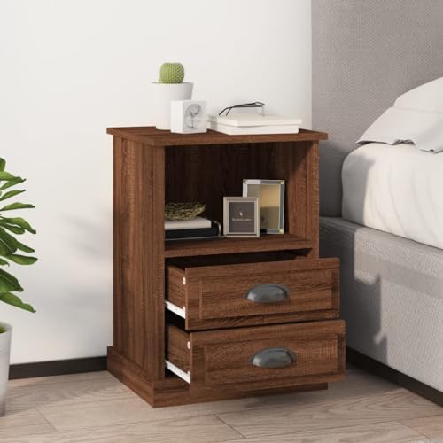 Myheimly Nachttische Nachttisch Nachtschrank Nachtkonsole Telefontisch 2 STK. Braun Eichen-Optik 43x36x60 cm von Myheimly