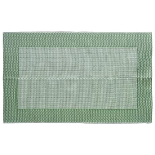 Myheimly Outdoor-Teppich ARAKIL Grün 160x230cm Terrassenteppich Küchenteppich Außenteppich Indoor Balkon Terrasse Flur Küche Bad PP Grün und Weiß von Myheimly