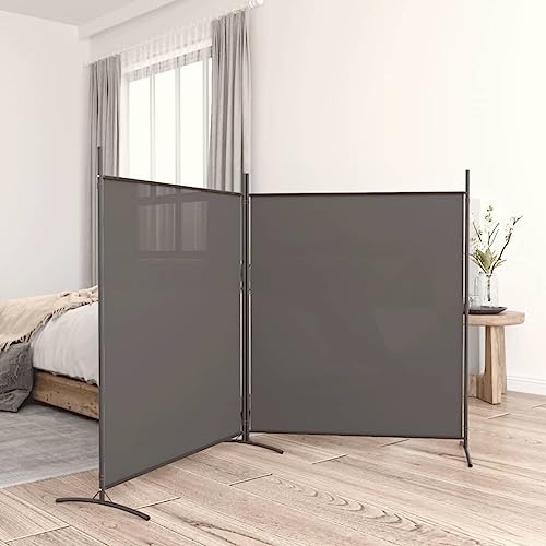 Myheimly Paravent,Raumtrenner Raumteiler Trennwand Umkleide Sichtschutz Spanische Wand Wohnzimmer Schlafzimmer Anthrazit,348 x 180 cm von Myheimly
