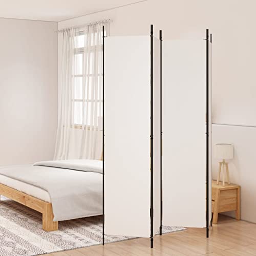 Myheimly Paravent Raumtrenner Raumteiler Trennwand Umkleide Sichtschutz Spanische Wand Wohnzimmer Schlafzimmer Weiß,200 x 220 cm von Myheimly