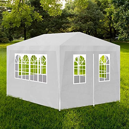 Myheimly Partyzelt 3x4m Gartenzelt Weiß Empfangszelt für Garten, Terrasse, Pavillon von Myheimly
