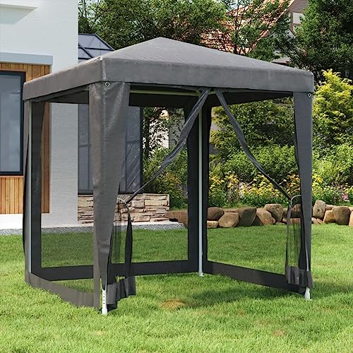 Myheimly Partyzelt mit 4 Mesh-Seitenwänden Anthrazit 2x2 m HDPE Gartenzelt Festzelt Pavillon Zelt Gartenpavillon Gazebo Gartenlaube Bierzelt Faltzelt Camping Myheimly Partyzelt mit 4 Mesh-Seitenwänden Anthrazit 2x2 m HDPE Gartenzelt Festzelt Pavillon Zelt Gartenpavillon Gazebo Gartenlaube Bierzelt Faltzelt Camping von Myheimly