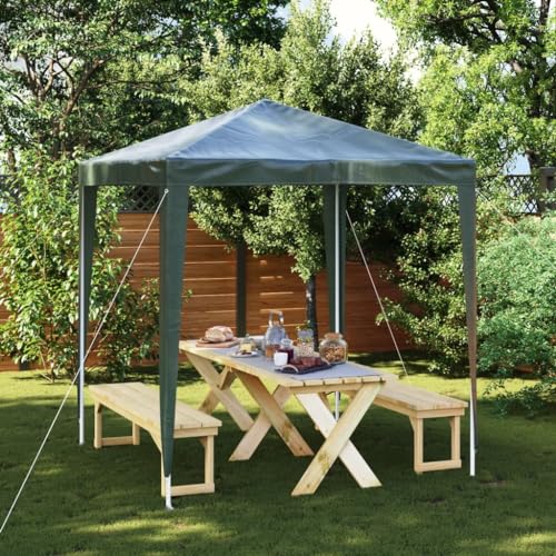 Myheimly Profi Partyzelt UV-beständig Wasserbeständig Pavillon Festzelt Gartenpavillon Gartenzelt Garten Zelt Bierzelt Grün,2 x 2 m von Myheimly