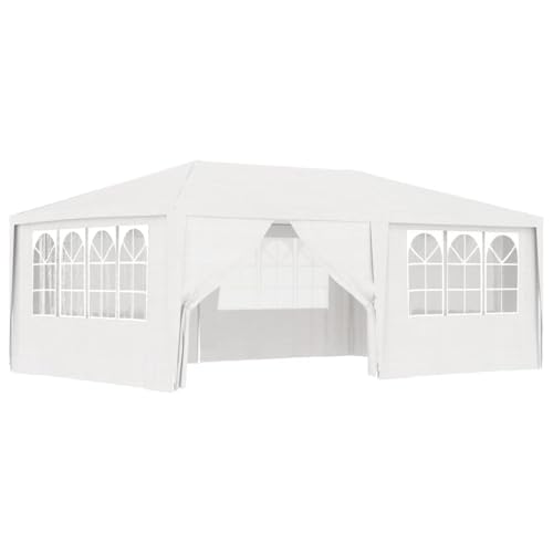 Myheimly Profi Partyzelt mit Seitenwänden UV-beständig Wasserbeständig Pavillon Festzelt Gartenpavillon Gartenzelt Garten Bierzelt Weiß,4 x 6 m von Myheimly