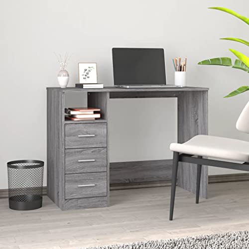 Myheimly Schreibtisch 102x76x50 cm Holzwerkstoff, Bürotisch, Tisch, PC-Tisch, Computertisch, Laptoptisch, Arbeitstisch, Studiertisch Grau Sonoma Myheimly Schreibtisch 102x76x50 cm Holzwerkstoff, Bürotisch, Tisch, PC-Tisch, Computertisch, Laptoptisch, Arbeitstisch, Studiertisch Grau Sonoma von Myheimly