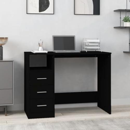Myheimly Schreibtisch 102x76x50 cm Holzwerkstoff, Bürotisch, Tisch, PC-Tisch, Computertisch, Laptoptisch, Arbeitstisch, Studiertisch Schwarz Myheimly Schreibtisch 102x76x50 cm Holzwerkstoff, Bürotisch, Tisch, PC-Tisch, Computertisch, Laptoptisch, Arbeitstisch, Studiertisch Schwarz von Myheimly