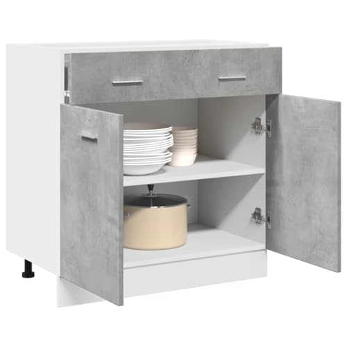 Myheimly Schubunterschrank Betongrau 80x46x81,5 cm Holzwerkstoff Küchenschrank Küchenzeile Küchenmöbel Unterschrank Küchenunterschrank Schrank Myheimly Schubunterschrank Betongrau 80x46x81,5 cm Holzwerkstoff Küchenschrank Küchenzeile Küchenmöbel Unterschrank Küchenunterschrank Schrank von Myheimly