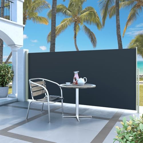 Myheimly Seitenmarkise Sichtschutz Windschutz Sonnenschutz Balkon Seitenmarkise,Schwarz,140 x 300 cm Myheimly Seitenmarkise Sichtschutz Windschutz Sonnenschutz Balkon Seitenmarkise,Schwarz,140 x 300 cm von Myheimly